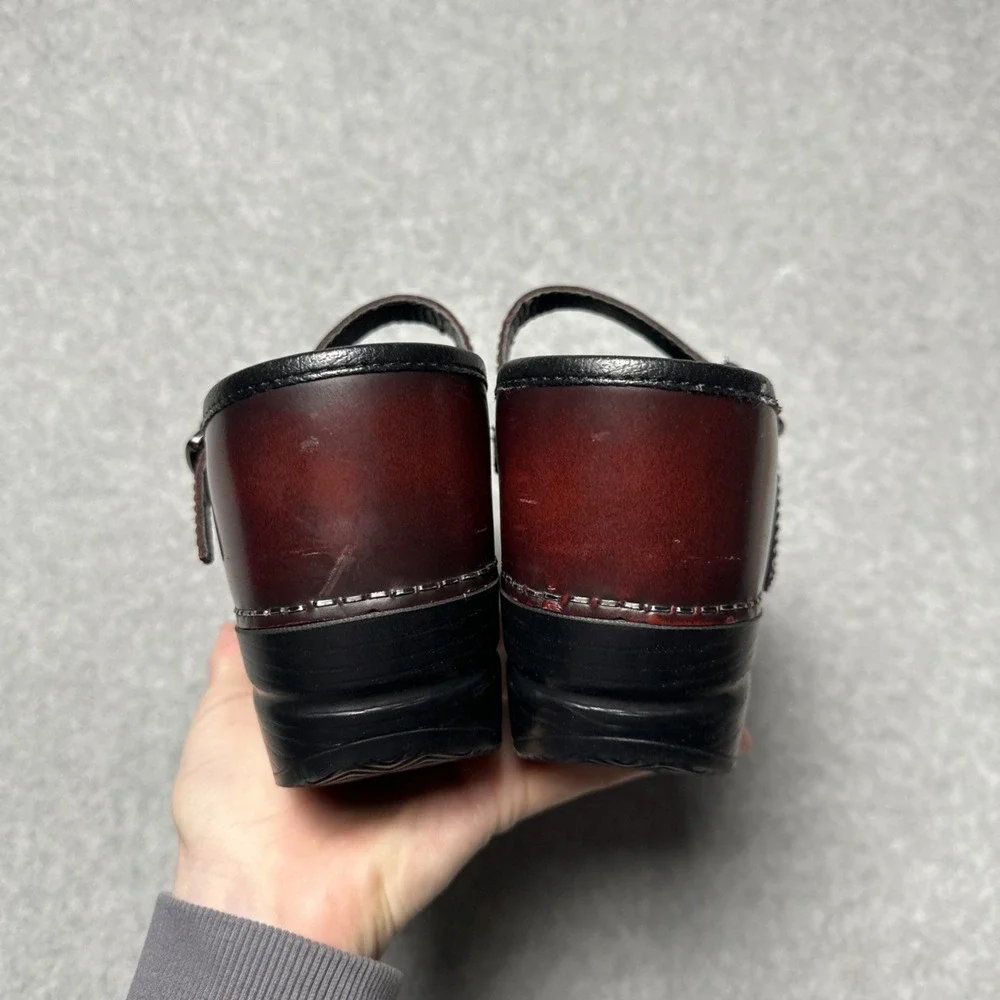 Dansko Clogs Burgundy Brown Leather Shoes Size 38 US size 7.5-8 - Picture 5 of 7